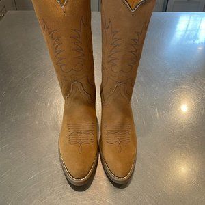 Sheplers Natural Roughout Boots 7 1/2 D